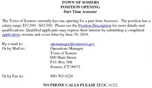 Icon of Part Time Assessor Position Opening